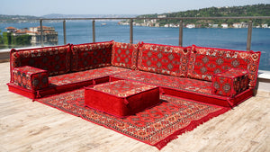 8'' Thickness L Sofa Set, Arabic Majlis, Sectional Sofas, Moroccan Livingroom Home Decor