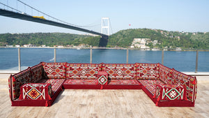 8'' Thickness U Sofa Set, Arabic Sofa, Moroccan Sofa, Arabic Jalsa