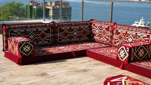 8'' Thickness U Sofa Set, Arabic Sofa, Moroccan Sofa, Arabic Jalsa