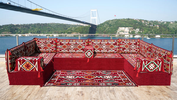 8'' Thickness U Sofa Set, Arabic Sofa, Moroccan Sofa, Arabic Jalsa