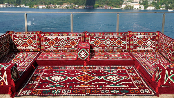 8'' Thickness U Sofa Set, Arabic Sofa, Moroccan Sofa, Arabic Jalsa