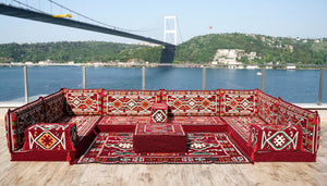 8'' Thickness U Sofa Set, Arabic Sofa, Moroccan Sofa, Arabic Jalsa
