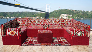 8'' Thickness U Sofa Set, Arabic Sofa, Moroccan Sofa, Arabic Jalsa