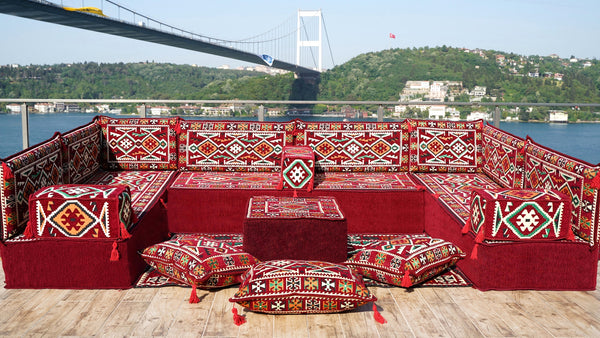 8'' Thickness U Sofa Set, Arabic Sofa, Moroccan Sofa, Arabic Jalsa