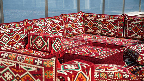 8'' Thickness U Sofa Set, Arabic Sofa, Moroccan Sofa, Arabic Jalsa
