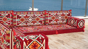 8'' Thickness L Sofa Set, Corner Floor Cushions, Moroccan Home Decor, Oriental Sofa Covers