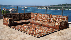 8'' Thickness L Sofa Set, Floor Seating Set, Pallet Cushion Set, Modular Design Floor Cushion