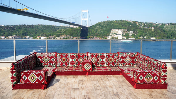 8'' Thickness U Sofa Set, Floor Seating, Arabic Majlis, Sectional Sofas, Floor Cushions