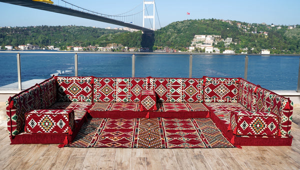 8'' Thickness U Sofa Set, Floor Seating, Arabic Majlis, Sectional Sofas, Floor Cushions