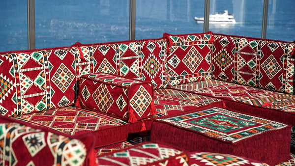 8'' Thickness U Sofa Set, Floor Seating, Arabic Majlis, Sectional Sofas, Floor Cushions