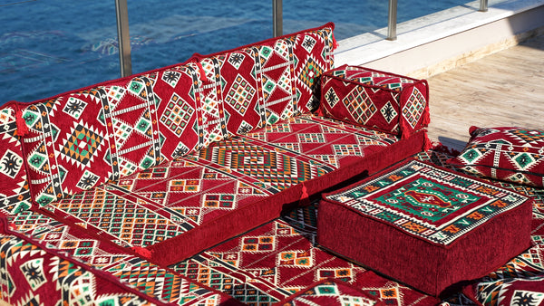 8'' Thickness L Sofa Set, Pallet Cushion Set, Modular Design Floor Cushion, Garden Sofa Set