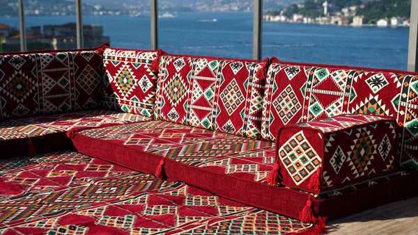 8'' Thickness L Sofa Set, Pallet Cushion Set, Modular Design Floor Cushion, Garden Sofa Set