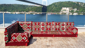 8'' Thickness L Sofa Set, Pallet Cushion Set, Modular Design Floor Cushion, Garden Sofa Set