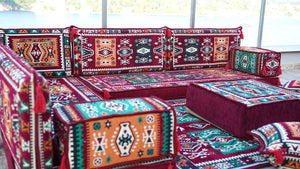8'' Thickness L Sofa Set, Arabic Sofa Set, Floor Sofa Seating Set, Oriental Floor Seating, Floor Cushions