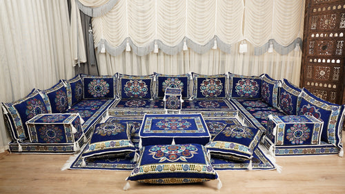 Arabic Diwan Majlis Sofa, Bench Cushions, Traditional Boho Style Sofa, Moroccan Sofa Seating, Arabic Floor Cushion,  Kilim Pattern Pillow