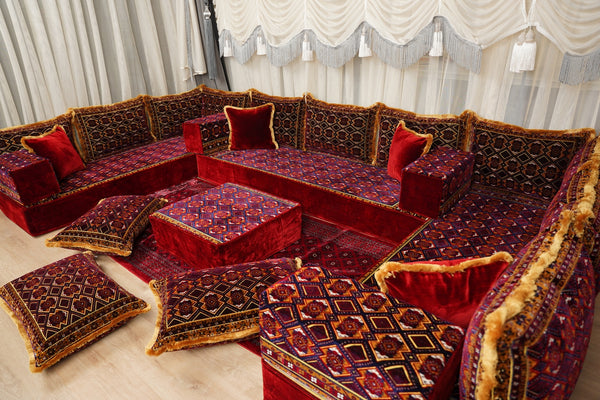 Diwan Sofa Sets, Floor Couch, Arabic Majlis Sofa, Moroccan Floor Sofa, Bohemian Floor Seating, Ethnic Floor Cushion, Traditional Floor Sofa