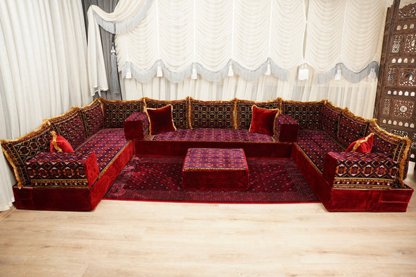 Diwan Sofa Sets, Floor Couch, Arabic Majlis Sofa, Moroccan Floor Sofa, Bohemian Floor Seating, Ethnic Floor Cushion, Traditional Floor Sofa