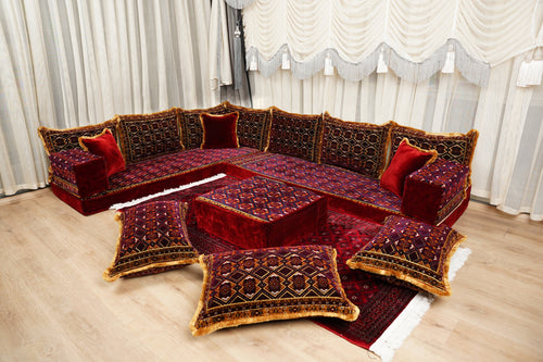 Moroccan Floor Sofa, Diwan Sofa Sets, أرضية مجلس, Bohemian Floor Seating, Sectional Sofas, Floor Couch, Boho Style Sofa, Arabic Majlis Sofa