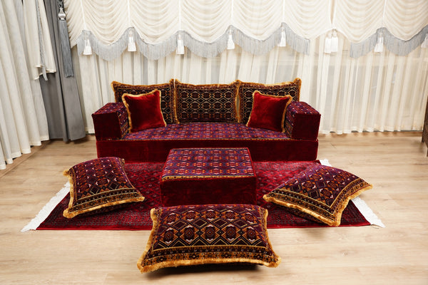 Diwan Sofa Sets, Floor Couch, Arabic Majlis Sofa, Moroccan Floor Sofa, Bohemian Floor Seating, Ethnic Floor Cushion, Traditional Floor Sofa