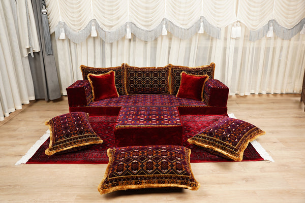 Moroccan Floor Sofa, Diwan Sofa Sets, أرضية مجلس, Bohemian Floor Seating, Sectional Sofas, Floor Couch, Boho Style Sofa, Arabic Majlis Sofa