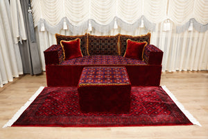 U-Shaped Floor Sofa, Diwan Sofa Sets, Moroccan Floor Sofa, Velvet Majlis Sofa, Traditional Majlis Floor Seating, Bohemian Floor Seating