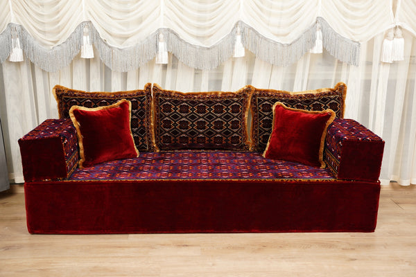 U-Shaped Floor Sofa, Diwan Sofa Sets, Moroccan Floor Sofa, Velvet Majlis Sofa, Traditional Majlis Floor Seating, Bohemian Floor Seating