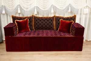 U-Shaped Floor Sofa, Diwan Sofa Sets, Moroccan Floor Sofa, Velvet Majlis Sofa, Traditional Majlis Floor Seating, Bohemian Floor Seating
