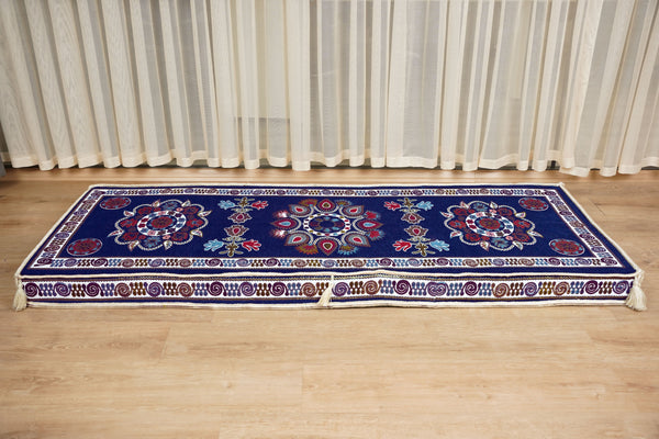 أريكة مجلس ديوان عربي، وسائد مقاعد، أريكة على طراز بوهو التقليدي، أريكة مغربية للجلوس، أريكة مقطعية، وسادة أرضية عربية