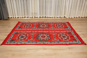 Red Arabic Majlis Floor Sofa, Diwan Sofa Sets, Turkish Floor Sofa, Moroccan Cushion, Ethnic Floor Cushion, Kilim Cushion Set, Traditional Sofa