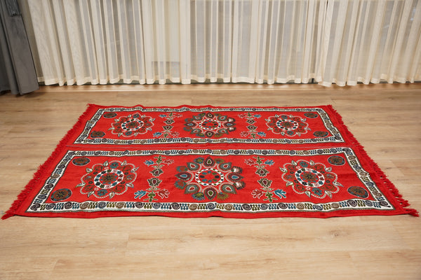 Red Arabic Majlis Floor Sofa, Diwan Sofa Sets, Turkish Floor Sofa, Moroccan Cushion, Ethnic Floor Cushion, Kilim Cushion Set, Traditional Sofa