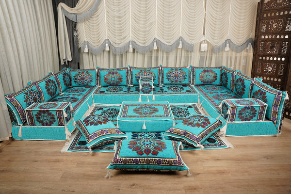 Traditional Diwan Sofa Sets, Turkish Floor Seating Set, Custom Made Sofa, جلوس عربي على الأرض, Boho Style Couch