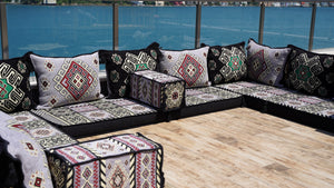 8'' Thickness U Sofa Set, Arabic Diwan Sofas, Moroccan Rug, Arabic Majlis Seating