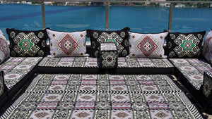8'' Thickness U Sofa Set, Arabic Diwan Sofas, Moroccan Rug, Arabic Majlis Seating