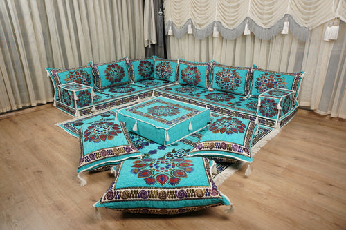 Traditional Diwan Sofa Sets, Turkish Floor Seating Set, Custom Made Sofa, جلوس عربي على الأرض, Boho Style Couch