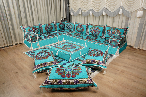 Traditional Diwan Sofa Sets, Turkish Floor Seating Set, Custom Made Sofa, جلوس عربي على الأرض, Boho Style Couch