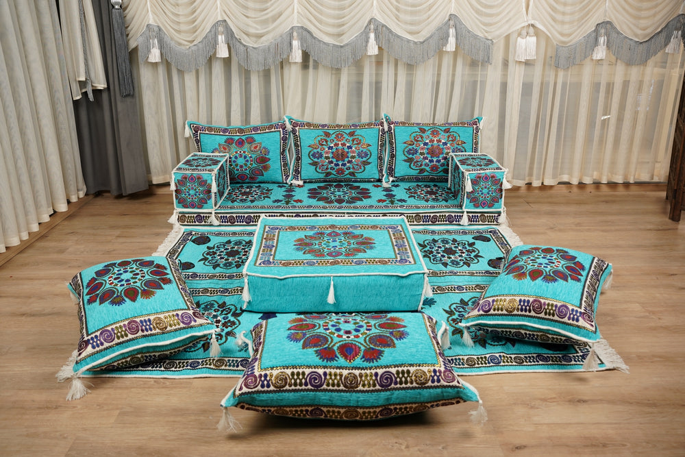 Traditional Diwan Sofa Sets, Sectional Sofa, Majlis Sofa Set, جلوس عربي على الأرض, Middle Eastern Floor Sofa, Arabic Lounge Sofa, Loveseat Sofa