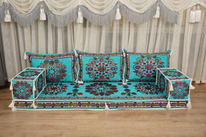 أطقم أرائك ديوان تقليدية، أرائك مقطعية، طقم أرائك مجلس، جلوس عربي على الأرض، أرائك أرضية شرق أوسطية، أرائك صالة عربية، أرائك بمقعدين