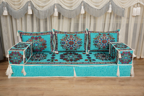 Traditional Diwan Sofa Sets, Turkish Floor Seating Set, Custom Made Sofa, جلوس عربي على الأرض, Boho Style Couch