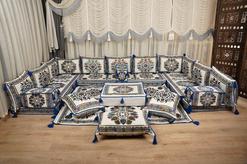 Diwan Sofa Sets, Modular Floor Sofa Set, Moroccan Majlis Couch, جلسة عربية, Traditional Majlis Floor Seating