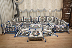 Boho Sofa Couch, Floor Cushion Couch, Diwan Sofa Sets, Moroccan Majlis Couch, جلسة عربية, Traditional Majlis Floor Seating, Arabic Jalsa Set