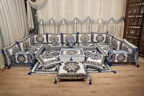 أطقم أرائك ديوان، طقم أرائك أرضية معيارية، أريكة مجلس مغربي، جلسة عربية، مقاعد أرضية للمجلس التقليدي