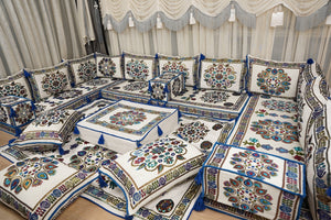 Boho Sofa Couch, Floor Cushion Couch, Diwan Sofa Sets, Moroccan Majlis Couch, جلسة عربية, Traditional Majlis Floor Seating, Arabic Jalsa Set