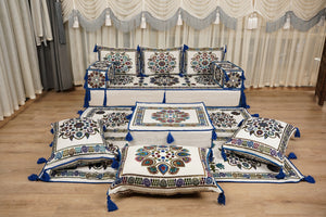 Modular Floor Sofa Set, جلسة عربية, Traditional Arabic Sofa, Diwan Sofa Sets, Ottoman Cushion Set, Handmade Floor Seating Sofa, Arabic Jalsa
