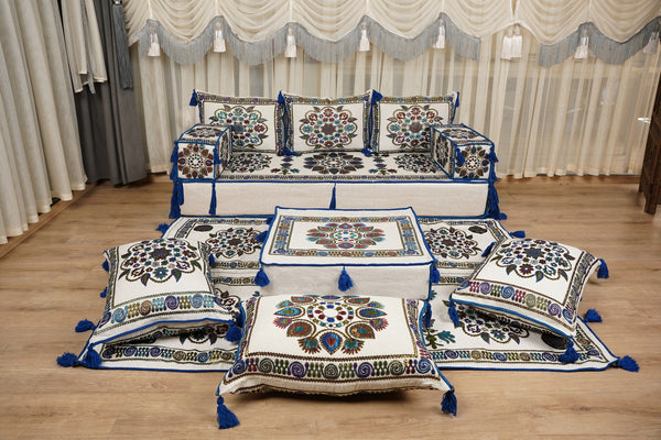 Modular Floor Sofa Set, جلسة عربية, Traditional Arabic Sofa, Diwan Sofa Sets, Ottoman Cushion Set, Handmade Floor Seating Sofa, Arabic Jalsa