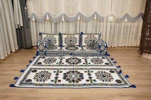 Boho Sofa Couch, Floor Cushion Couch, Diwan Sofa Sets, Moroccan Majlis Couch, جلسة عربية, Traditional Majlis Floor Seating, Arabic Jalsa Set