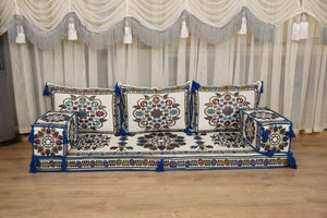 Boho Sofa Couch, Floor Cushion Couch, Diwan Sofa Sets, Moroccan Majlis Couch, جلسة عربية, Traditional Majlis Floor Seating, Arabic Jalsa Set