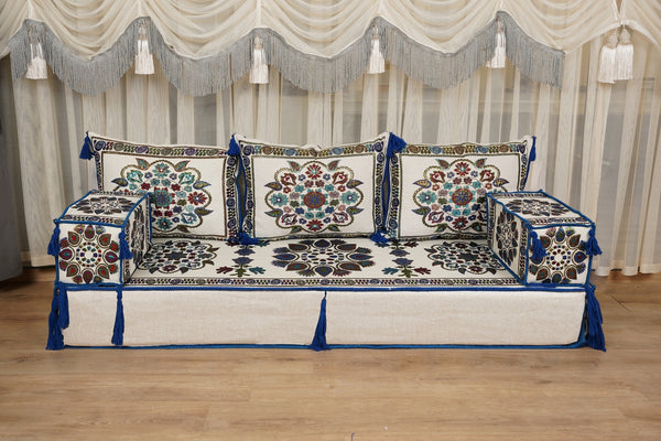 Modular Floor Sofa Set, جلسة عربية, Traditional Arabic Sofa, Diwan Sofa Sets, Ottoman Cushion Set, Handmade Floor Seating Sofa, Arabic Jalsa