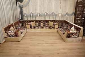 أطقم كنب ديوان أصلية، كنب غرفة معيشة على طراز بوهو، كنب مجلس عربي، طقم كنب تقليدي، كنب أرضي مقسم، وسادة مغربية