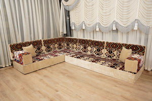 أطقم كنب ديوان أصلية، كنب غرفة معيشة على طراز بوهو، كنب مجلس عربي، طقم كنب تقليدي، كنب أرضي مقسم، وسادة مغربية