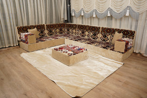 أطقم كنب ديوان أصلية، كنب غرفة معيشة على طراز بوهو، كنب مجلس عربي، طقم كنب تقليدي، كنب أرضي مقسم، وسادة مغربية